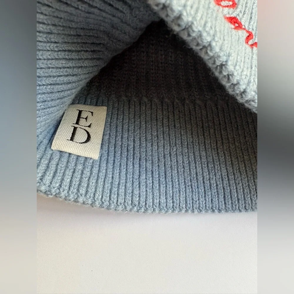 Ellen Degeneres Light blue LOVE Knit Beanie - Picture 4 of 5